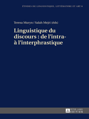 cover image of Linguistique du discours